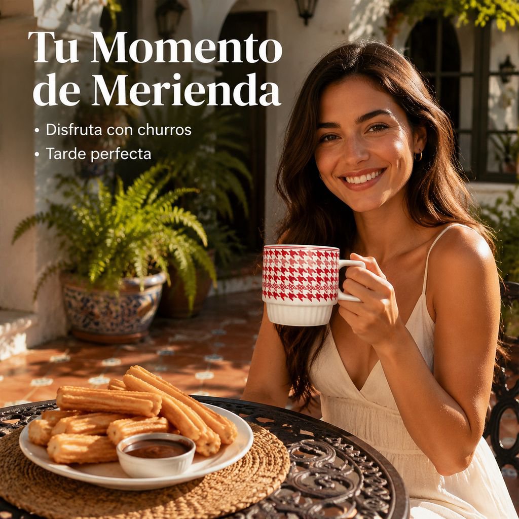 Taza con estampado de pata de gallo