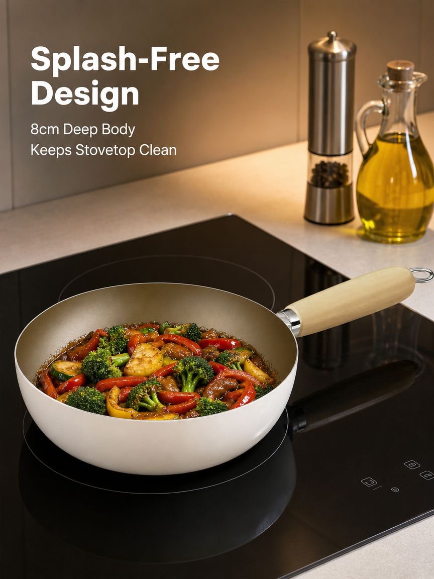 White Ceramic Non-Stick Skillet