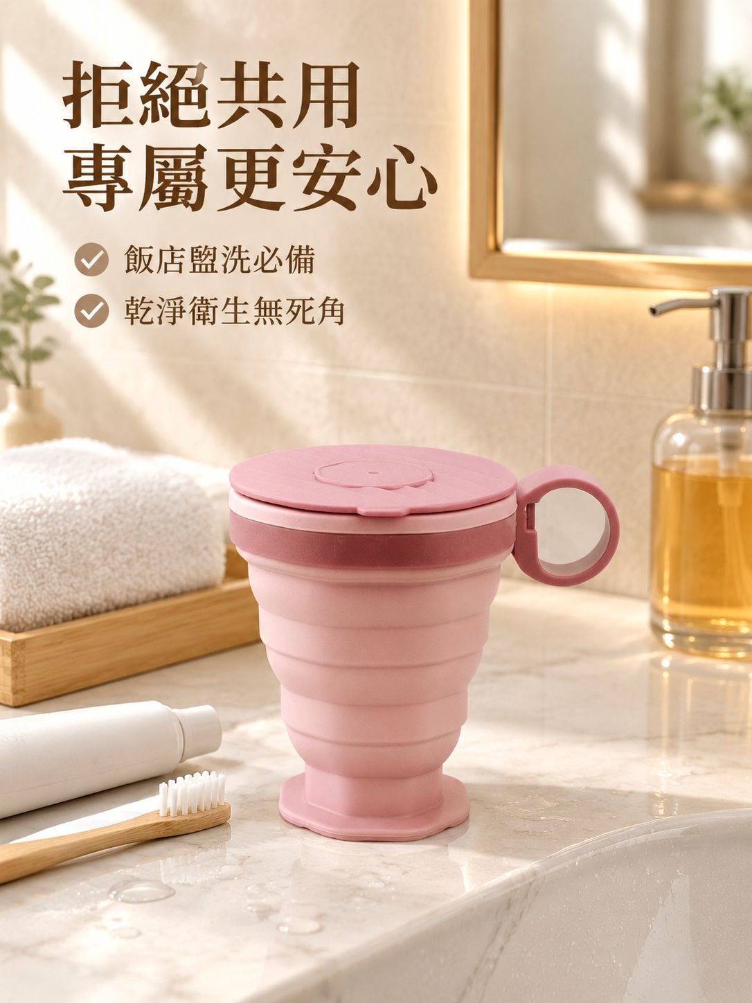 矽膠摺疊隨手杯旅遊漱口杯