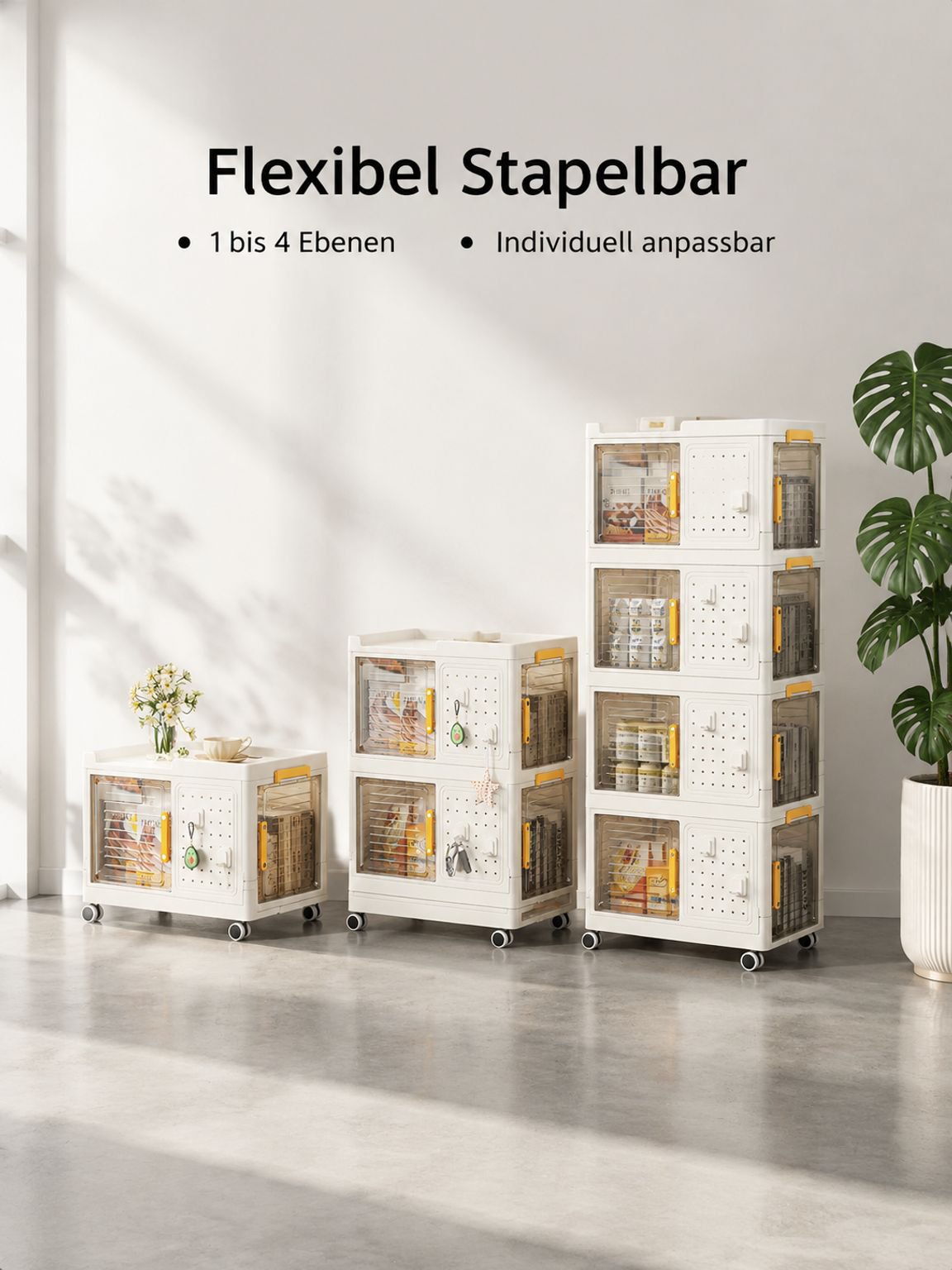Mobiler, faltbarer Aufbewahrungsbox mit großer Kapazität für das Wohnzimmer