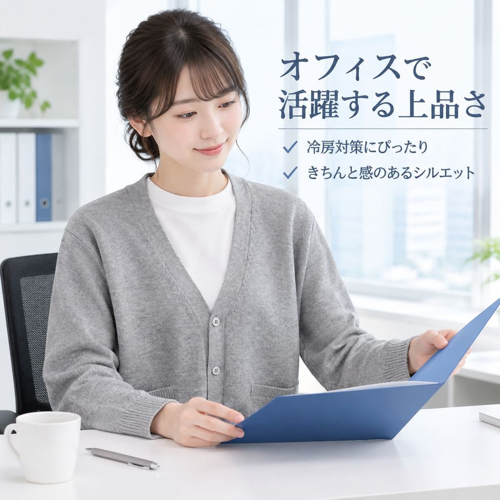 レディース プレッピースタイル 長袖Vネックニットカーディガン
