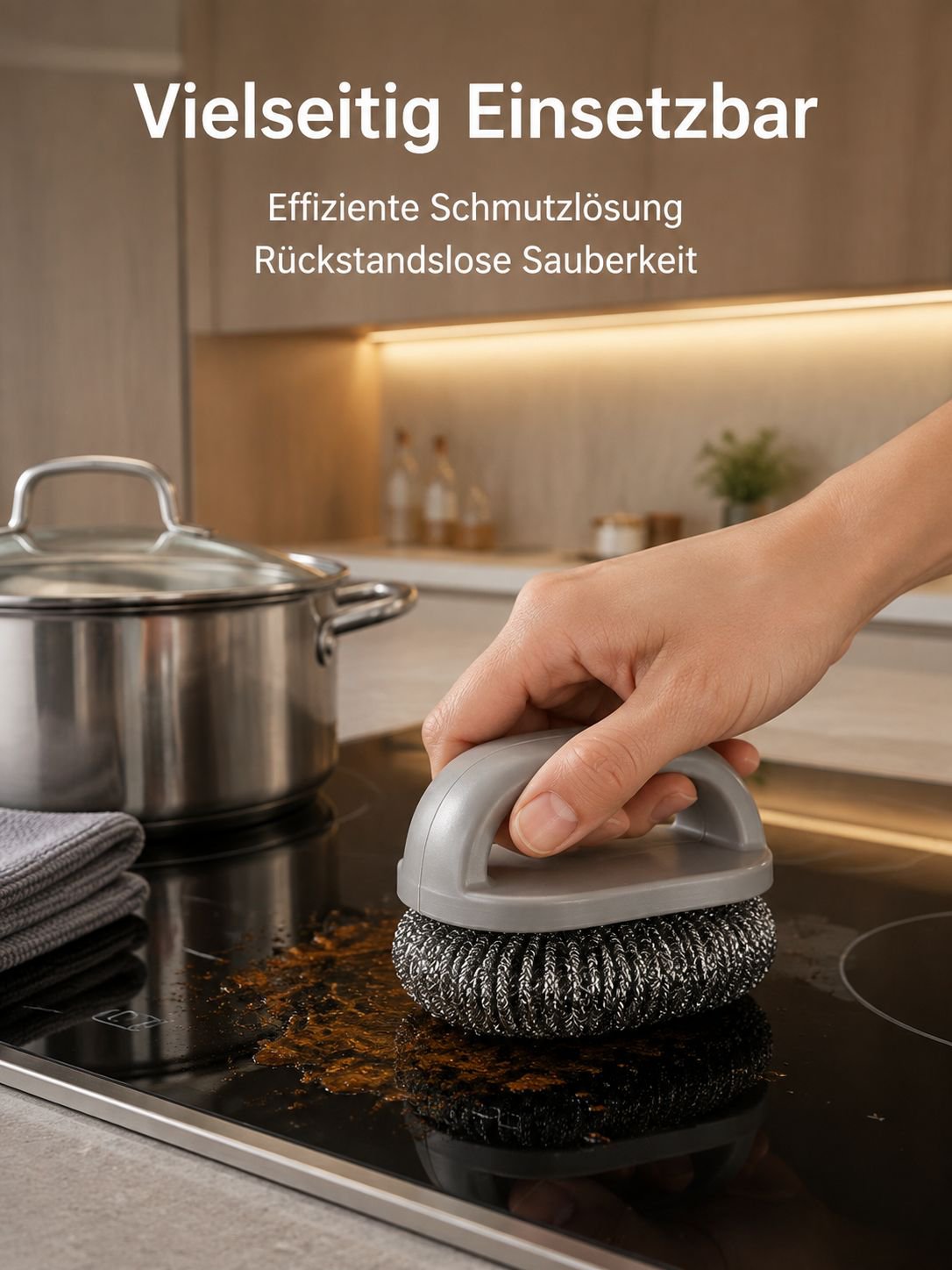 Stahlschwamm-Spülbürste für gründliche Geschirrreinigung