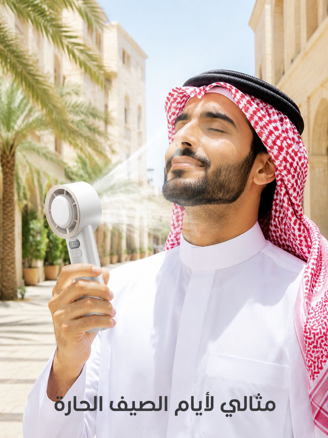 مروحة تبريد توربينية محمولة · تبريد فوري حتى 18 درجة