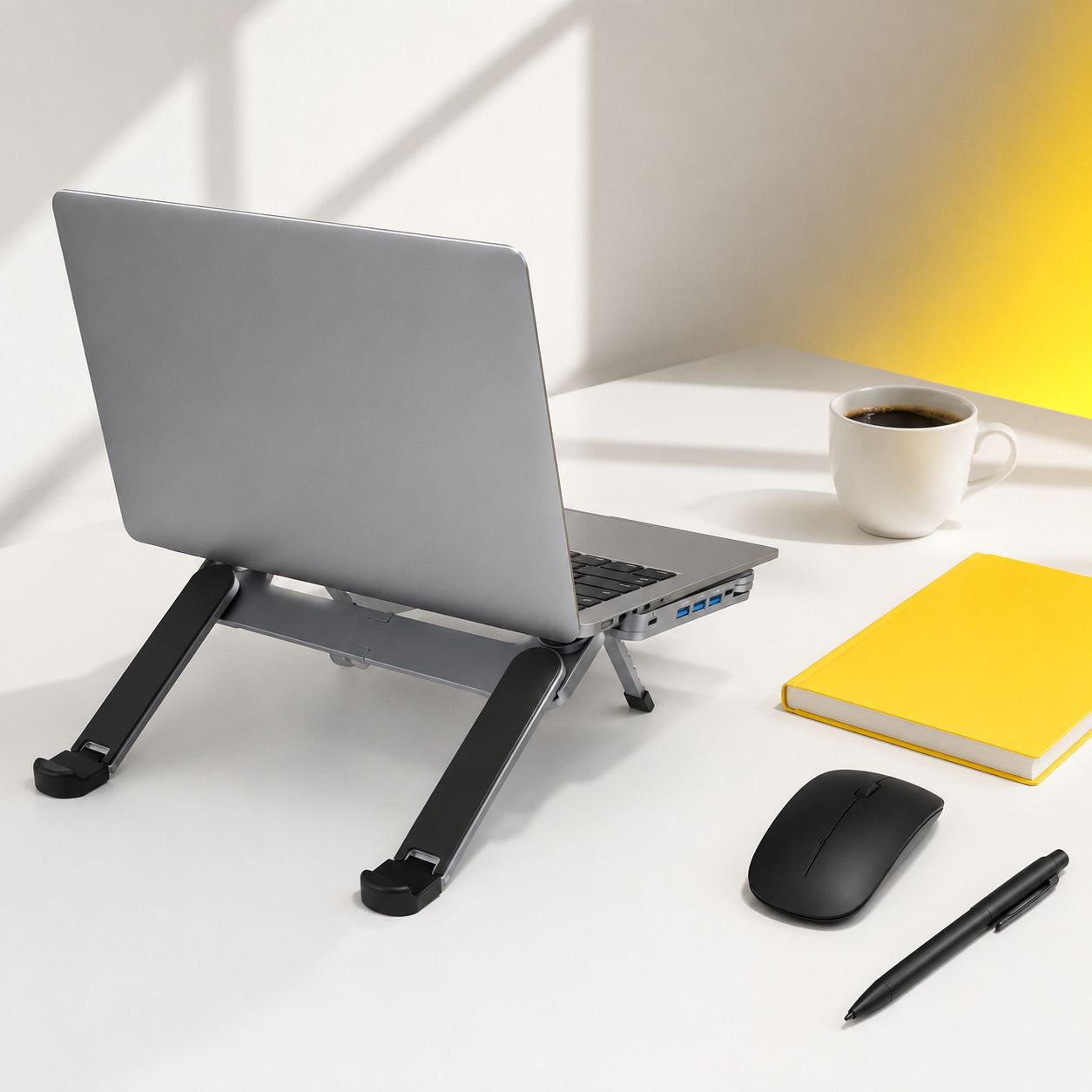 Wielofunkcyjna podstawka na laptopa z 4-w-1 portami