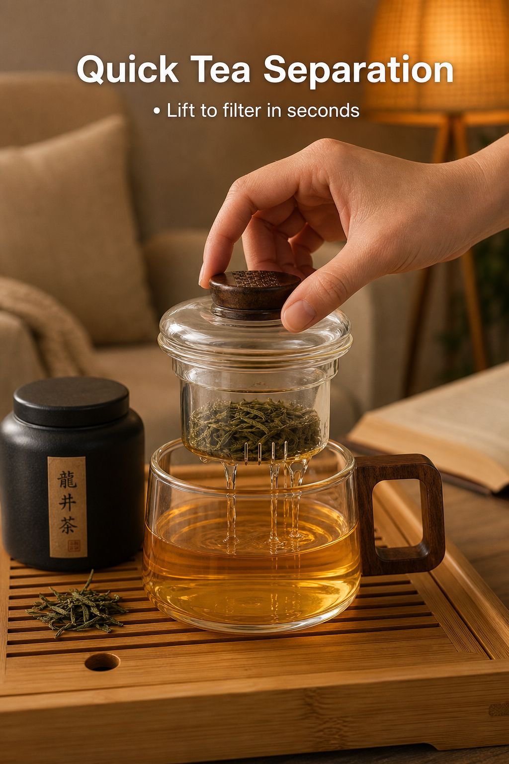 Separable tea filter cup set
