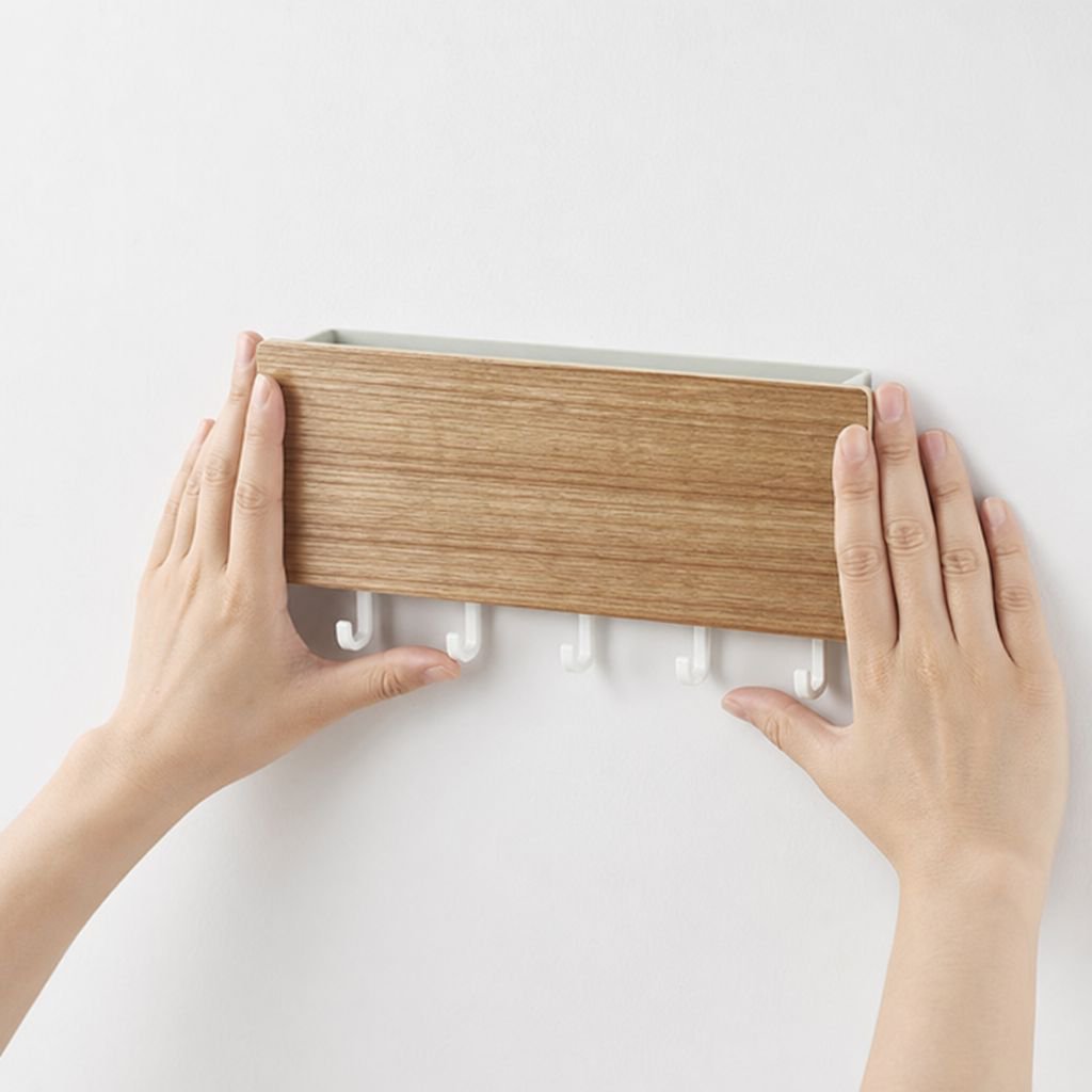 Soporte multifuncional para llaves de madera maciza sin agujeros