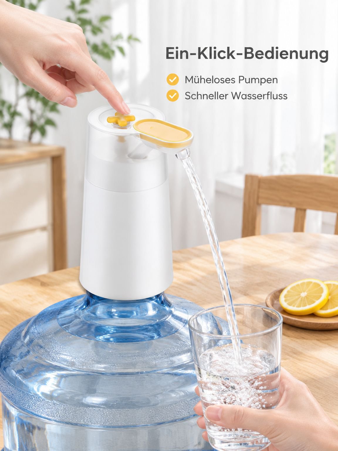 Pompe à eau électrique rechargeable pour bonbonne - Design oiseau