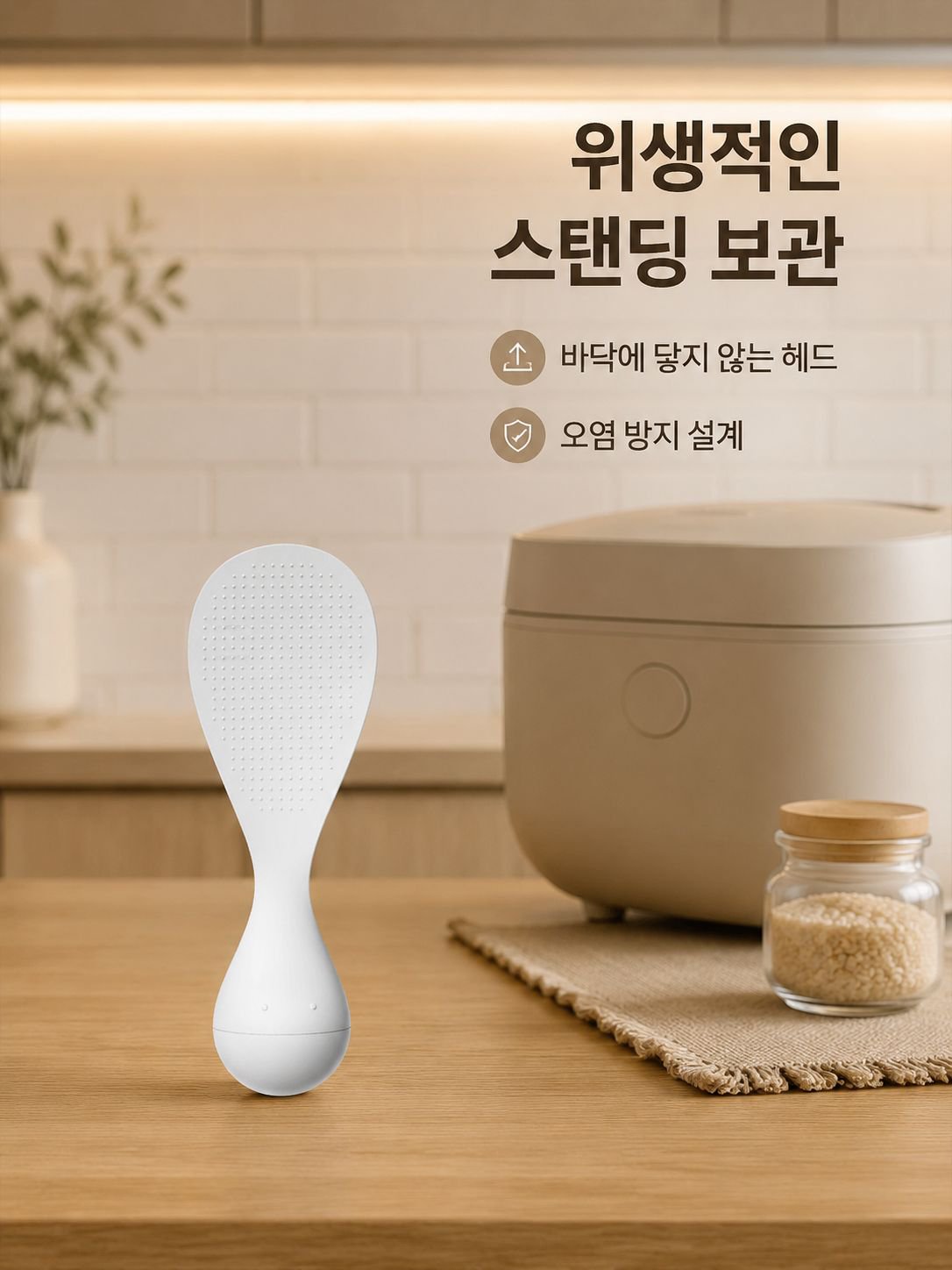스탠드형 논스틱 밥주걱 주방용