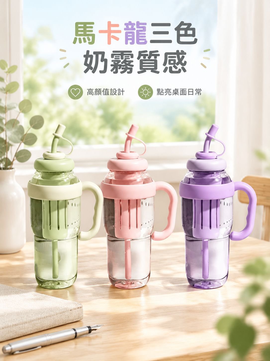 大容量吸管水杯