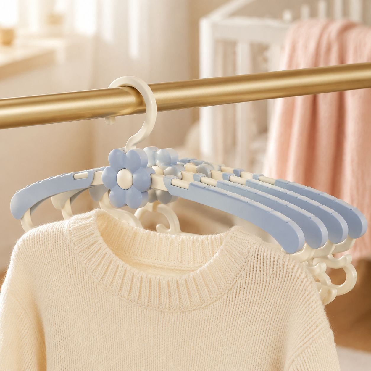 10pcs Non-slip, No-mark, Thickened Adjustable Baby Hangers