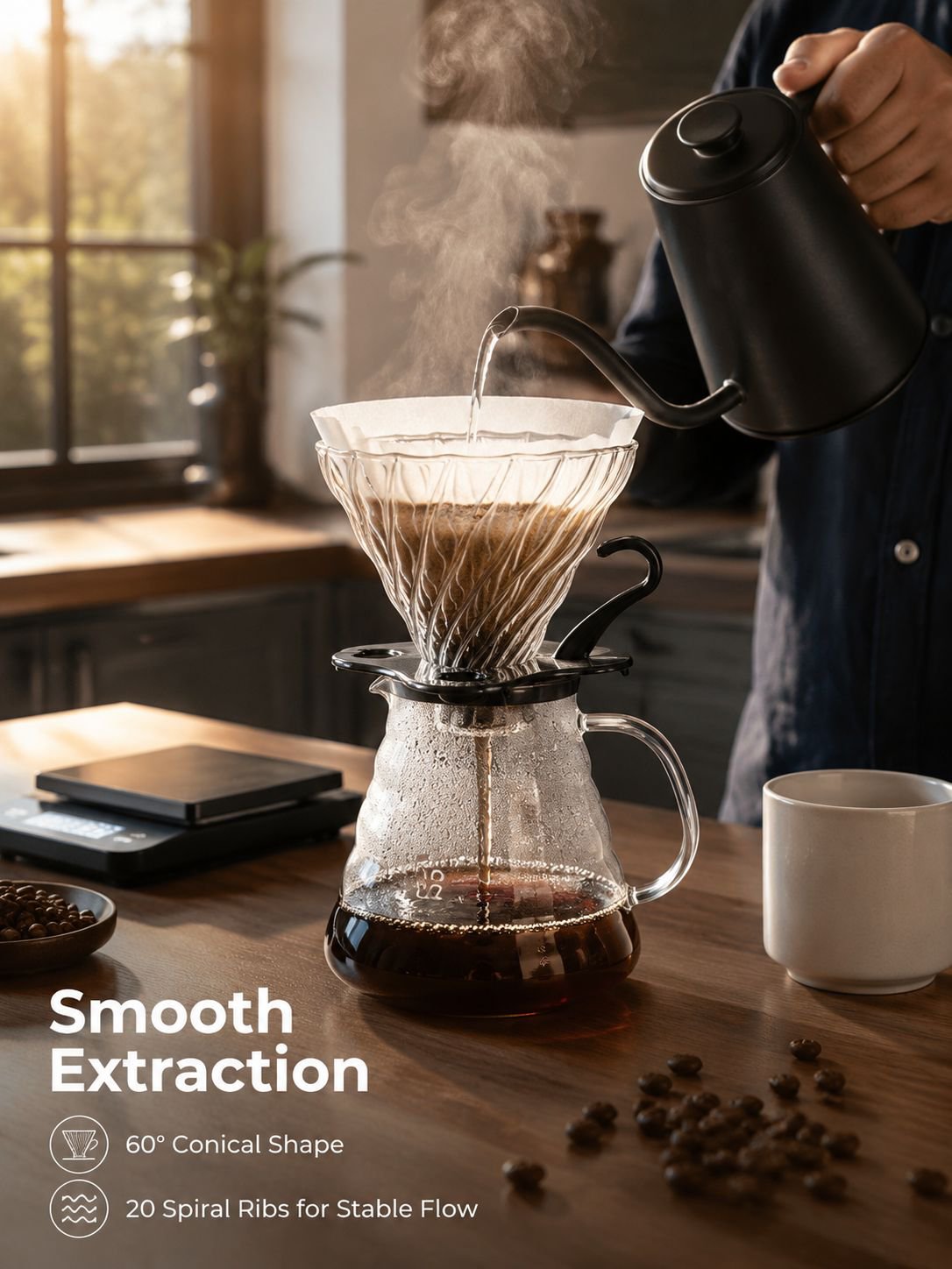 Creative cloud shaped hand brewed coffee set