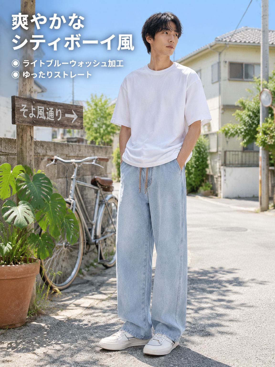 ストレートジーンズ