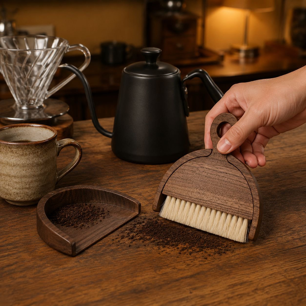 Modern dustpan and brush set for home use