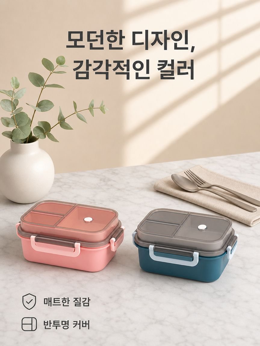 이중 밀폐형 칸막이 도시락