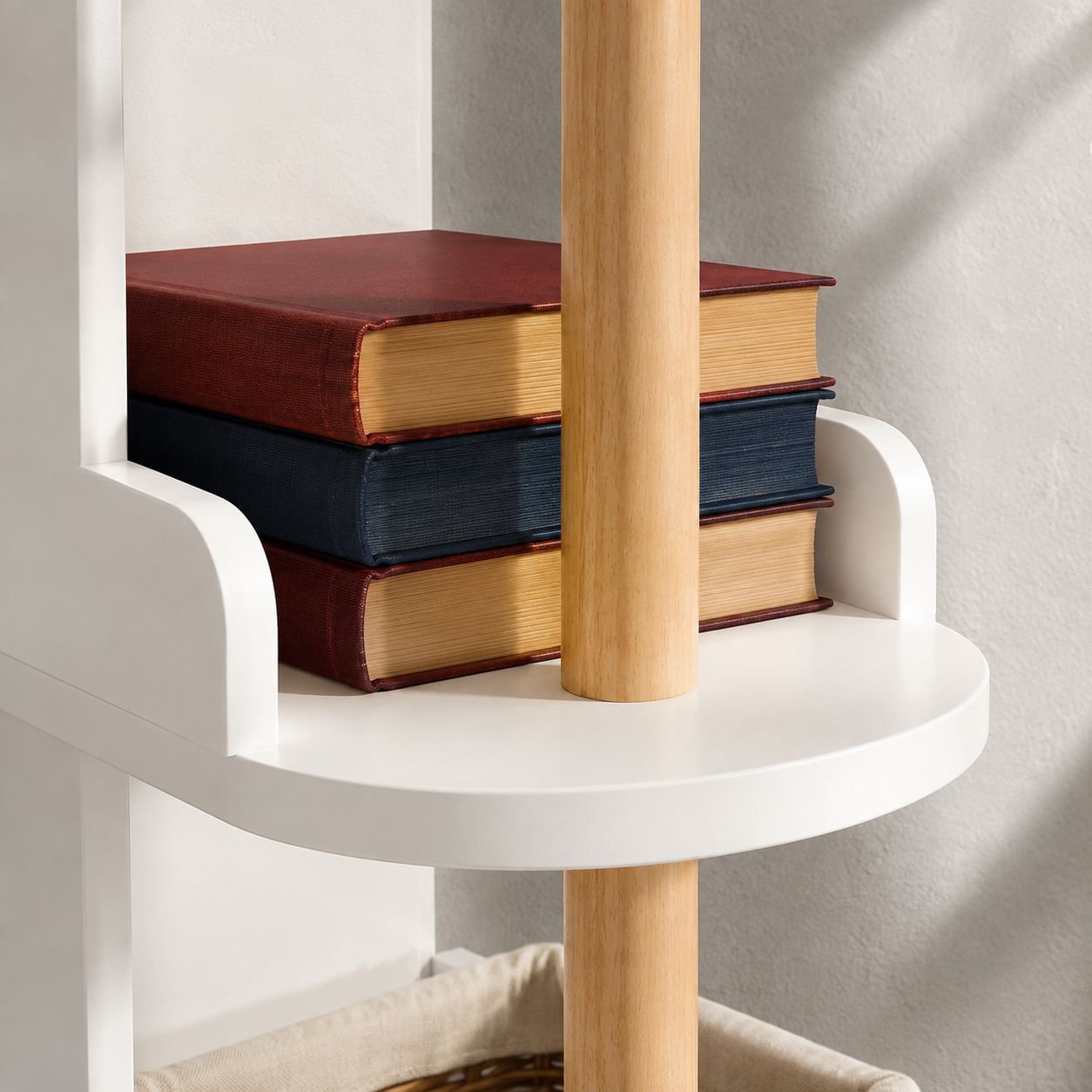 Space-saving side table for bedroom or living room