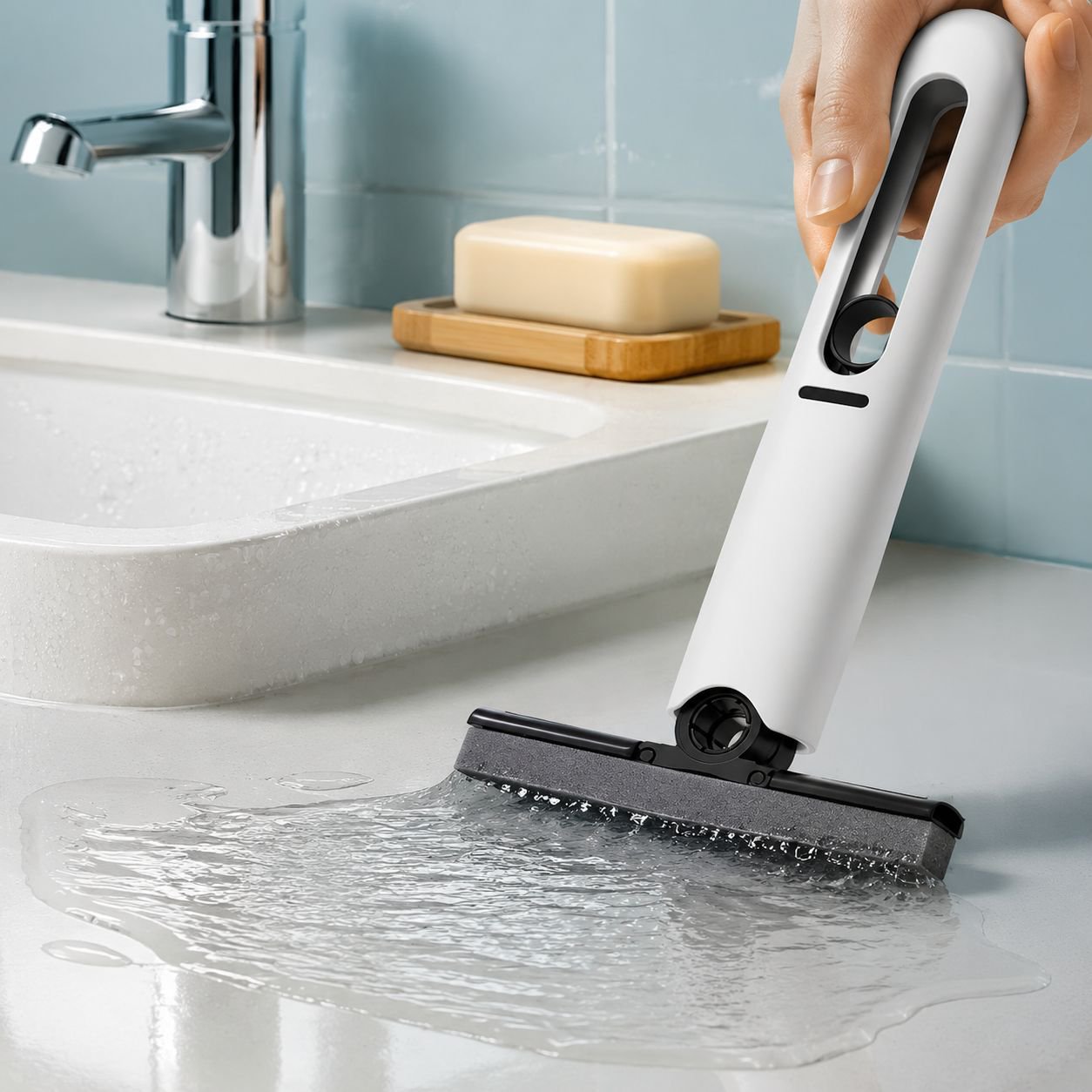 No-hand-wash mini mop for quick cleaning