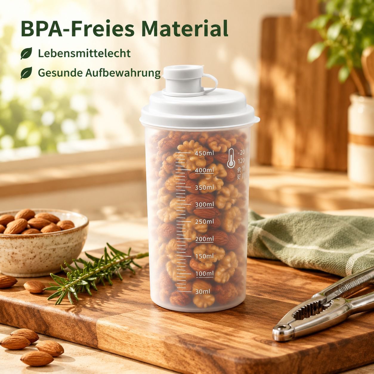 Kunststoff Vorratsdose Luftdicht Lebensmittelqualität Behälter für Zucker Küche