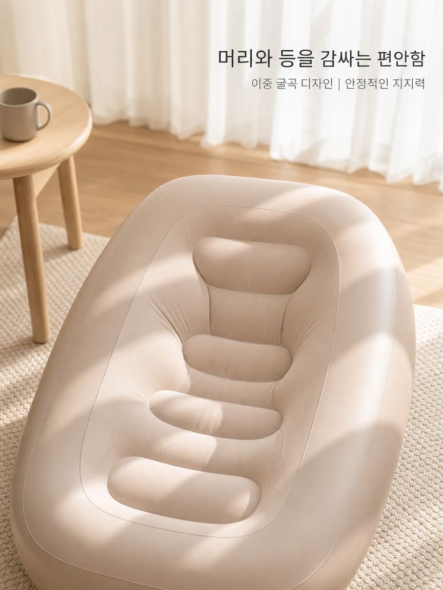 빈백 의자는 눕거나 잠을 자기에 완벽합니다.