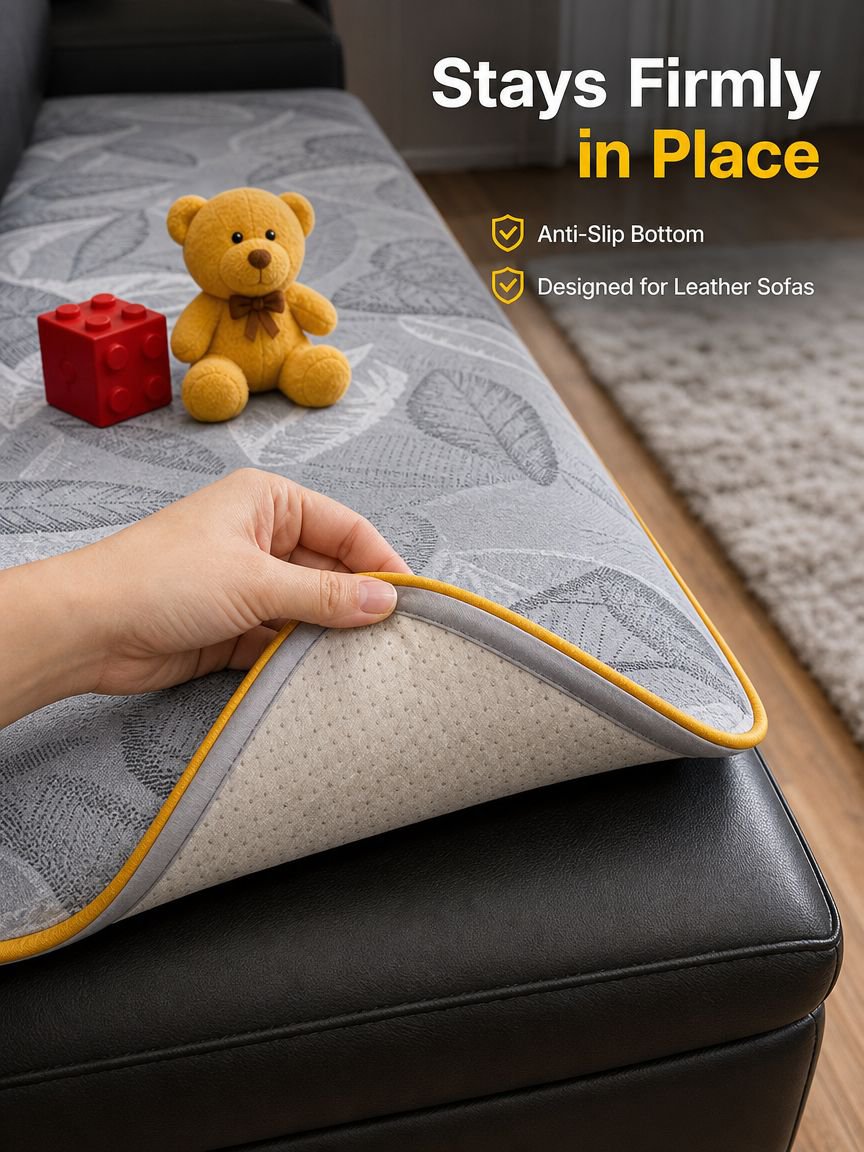 Summer Ice Silk Leather Sofa Non-slip Cool Cushion Cover