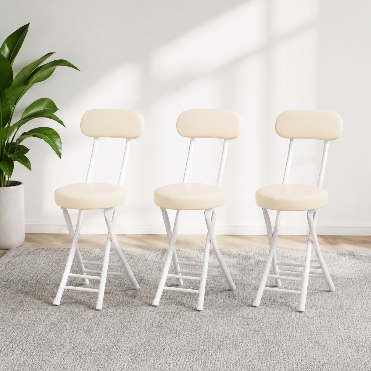 Compact folding chair for apartments and dorms