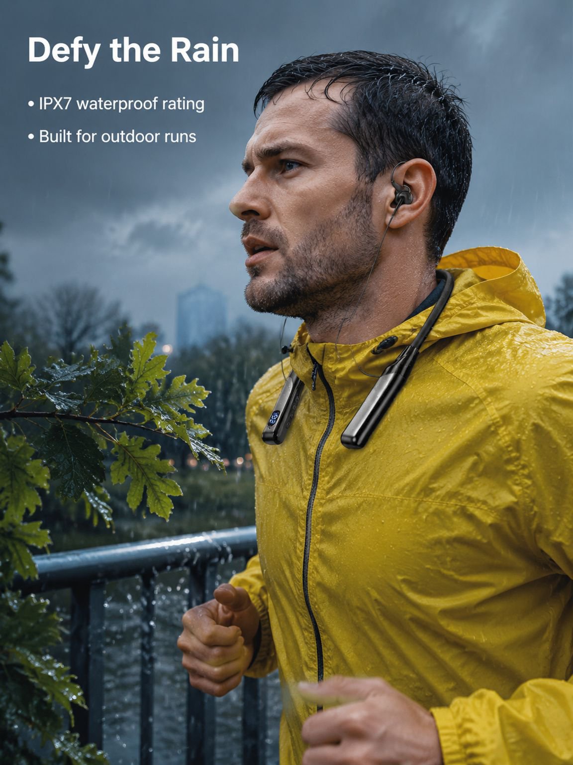 Sports Bluetooth earbuds with comfortable neckband design