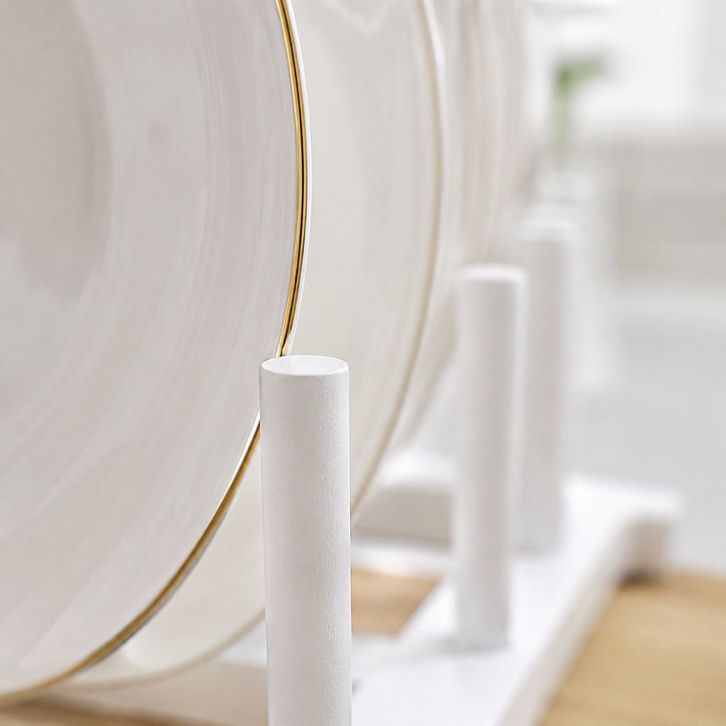 Eco-friendly wooden dish rack for draining and storage