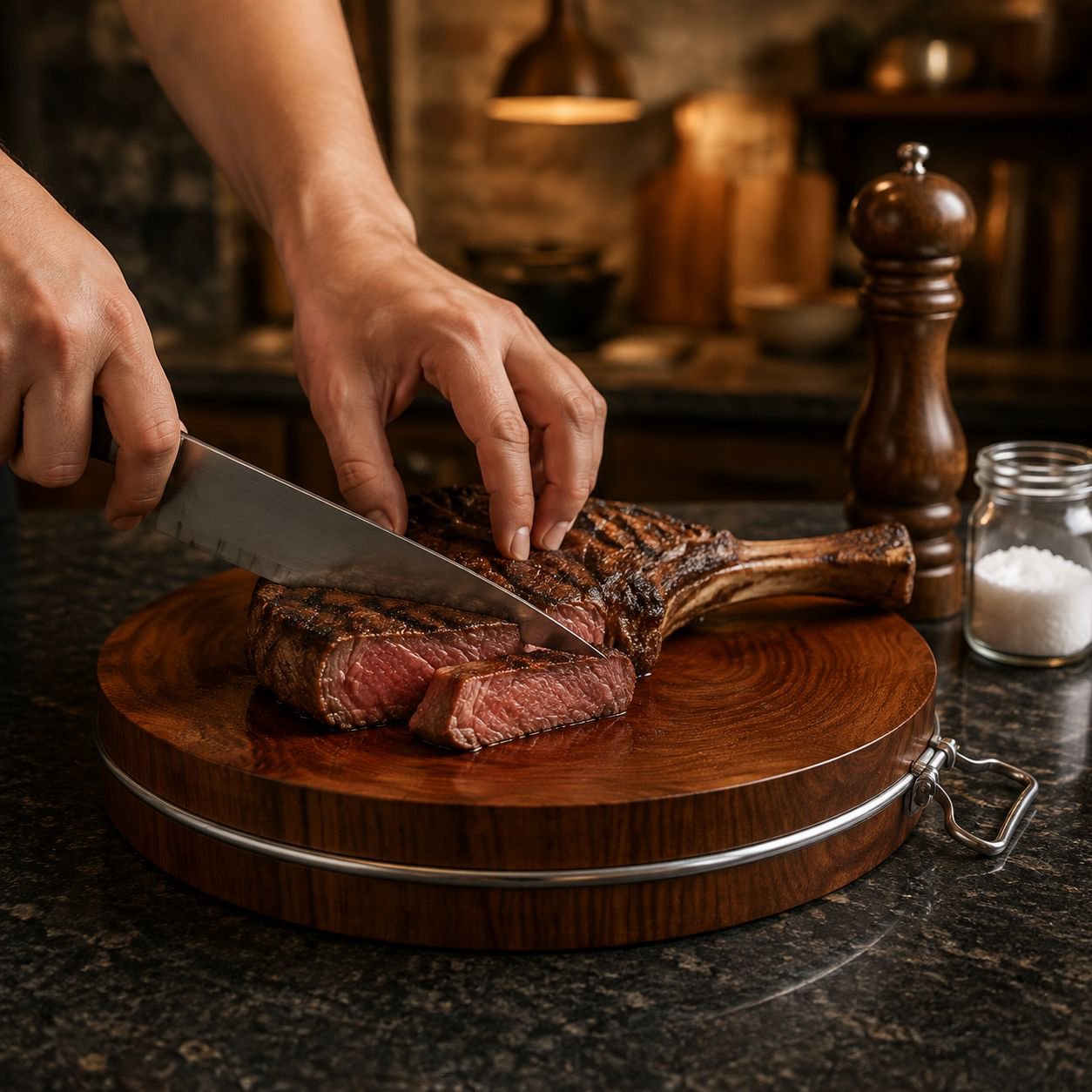 Whole Wood Thickened Round Chopping Board for Kitchen