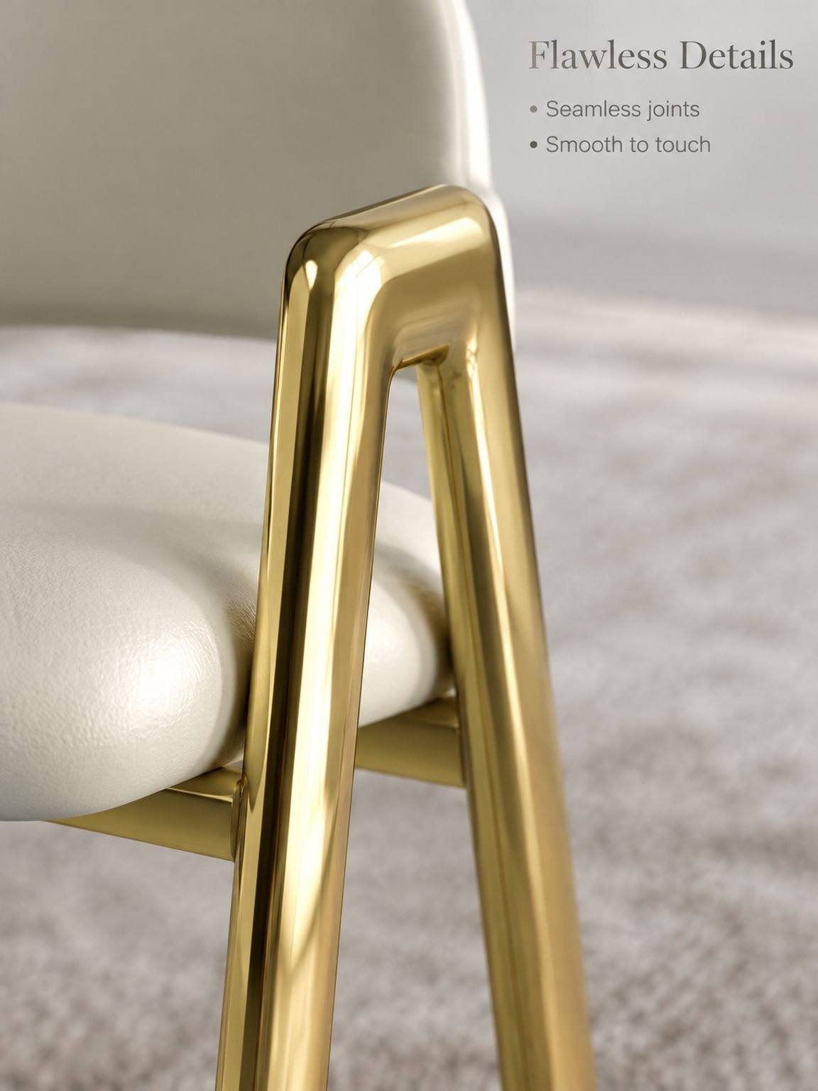 Light luxury chair with distinctive geometric A-frame design