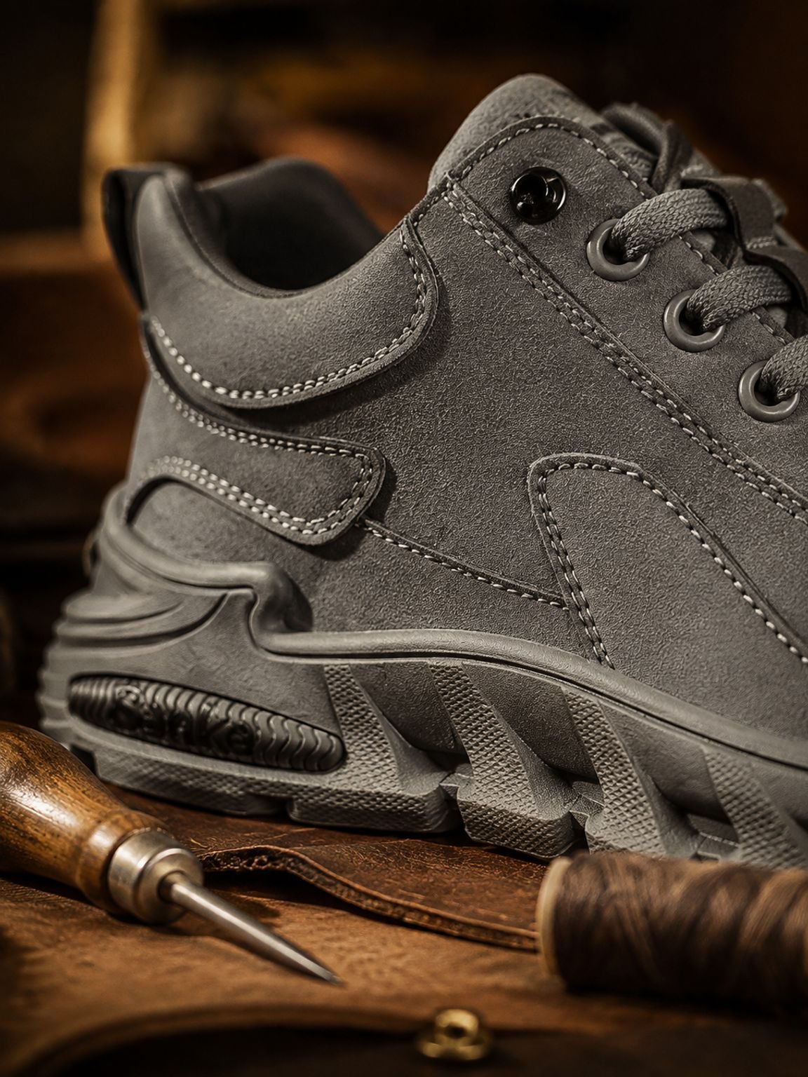 5cm lässige Arbeitskleidung dicke Sohle Schuhe