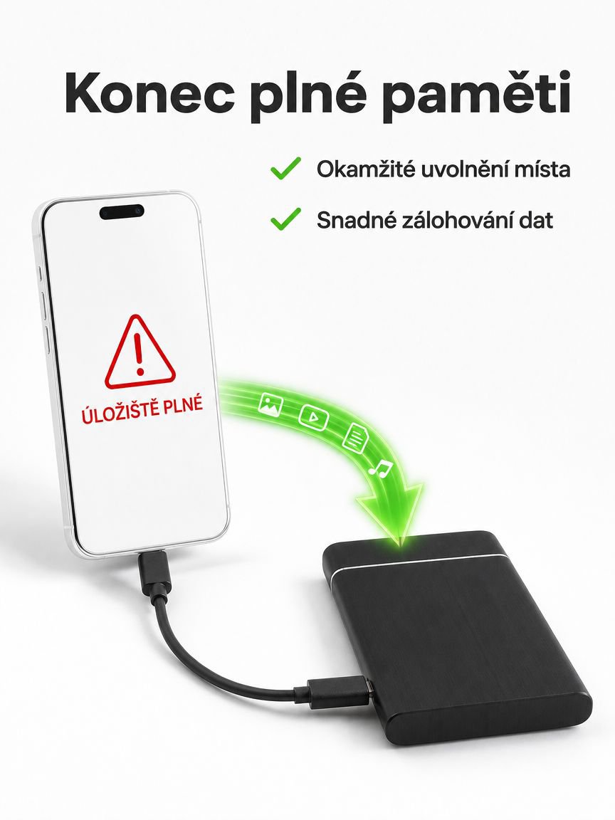 Kompaktní externí SSD disk pro snadné přenášení