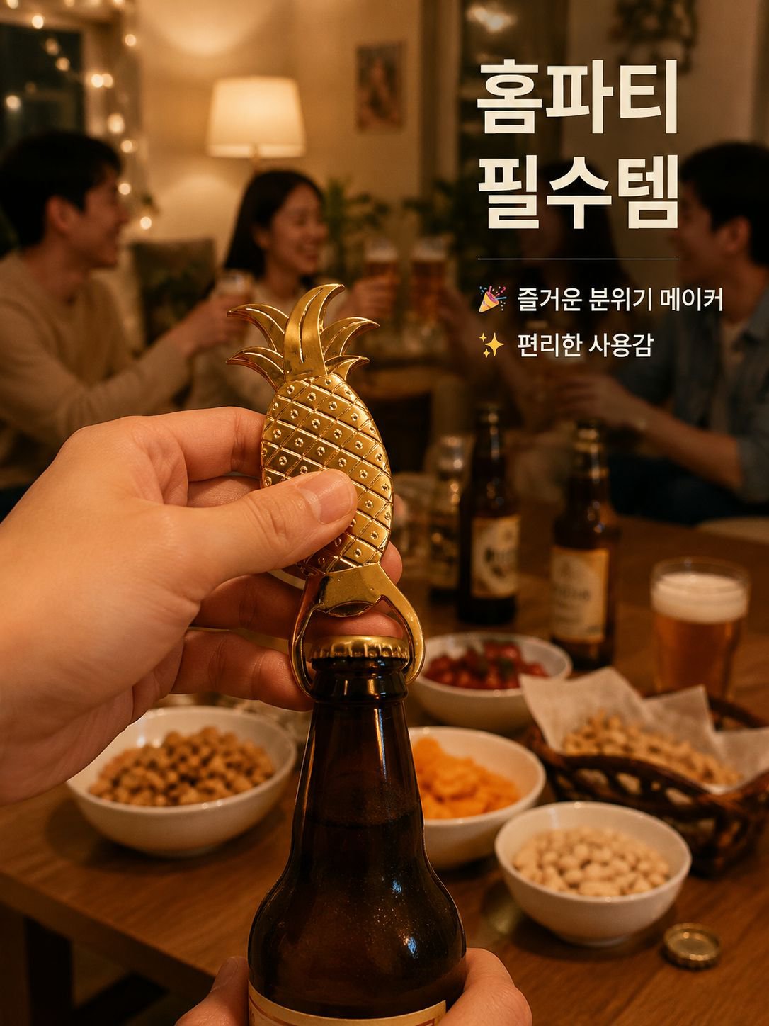 창의적인 파인애플 병따개 메탈 음료 오프너