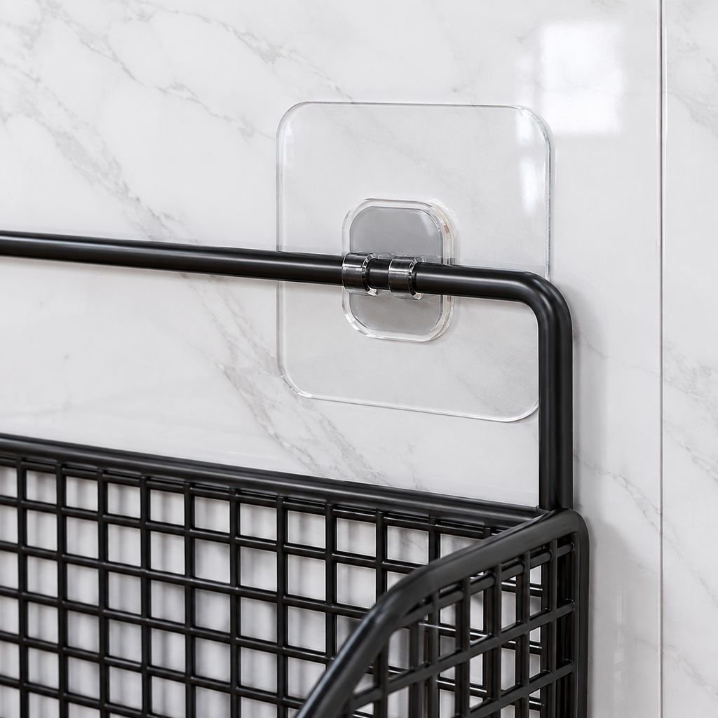 No-Drill Wall-Mounted Kitchen Storage Rack