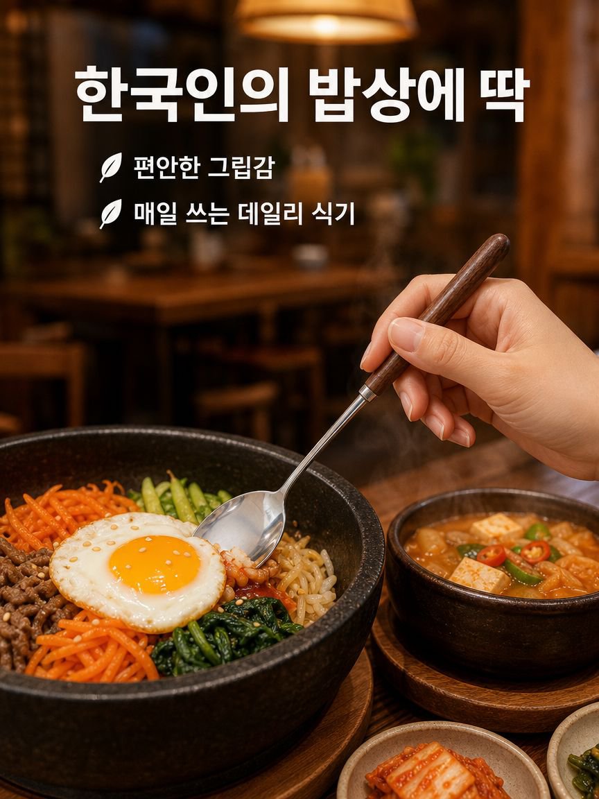 두꺼운 스테인리스 식사용 국자
