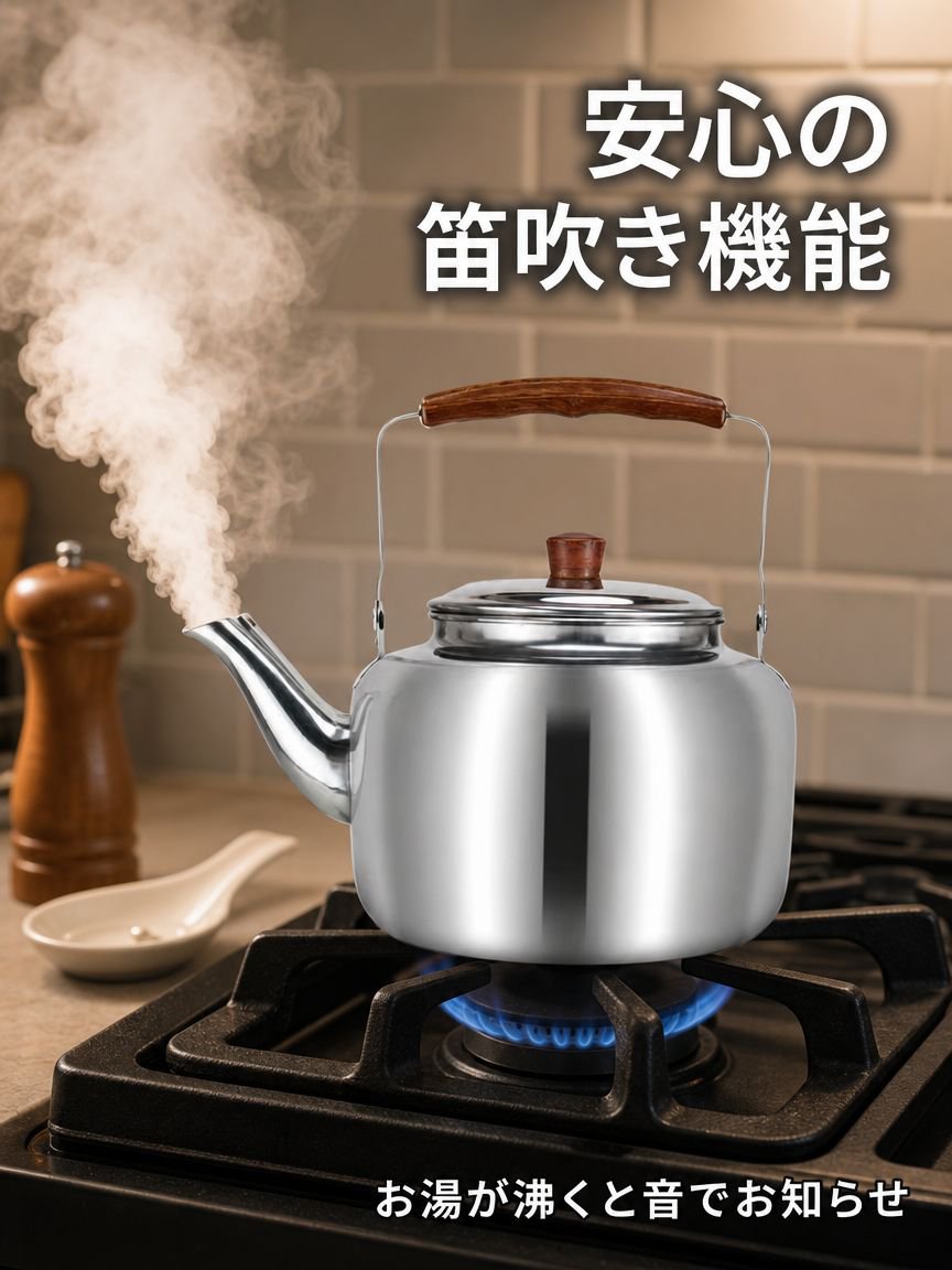 ステンレス製笛吹きケトル
