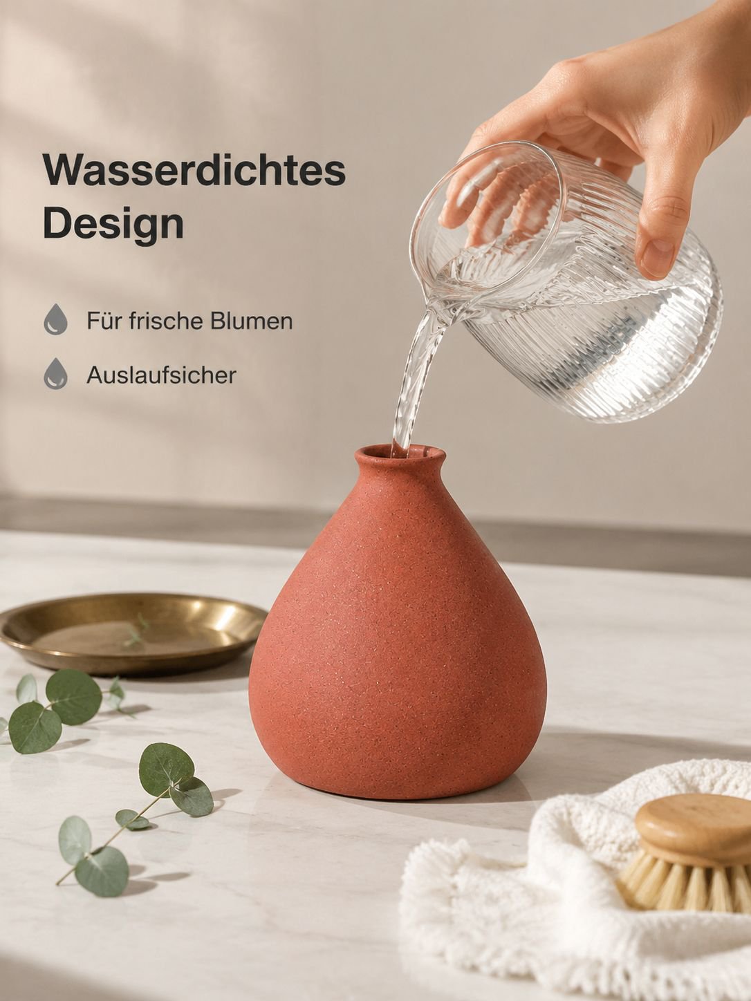 Transparente Keramikflasche mit Fassungsvermögen für Wasser
