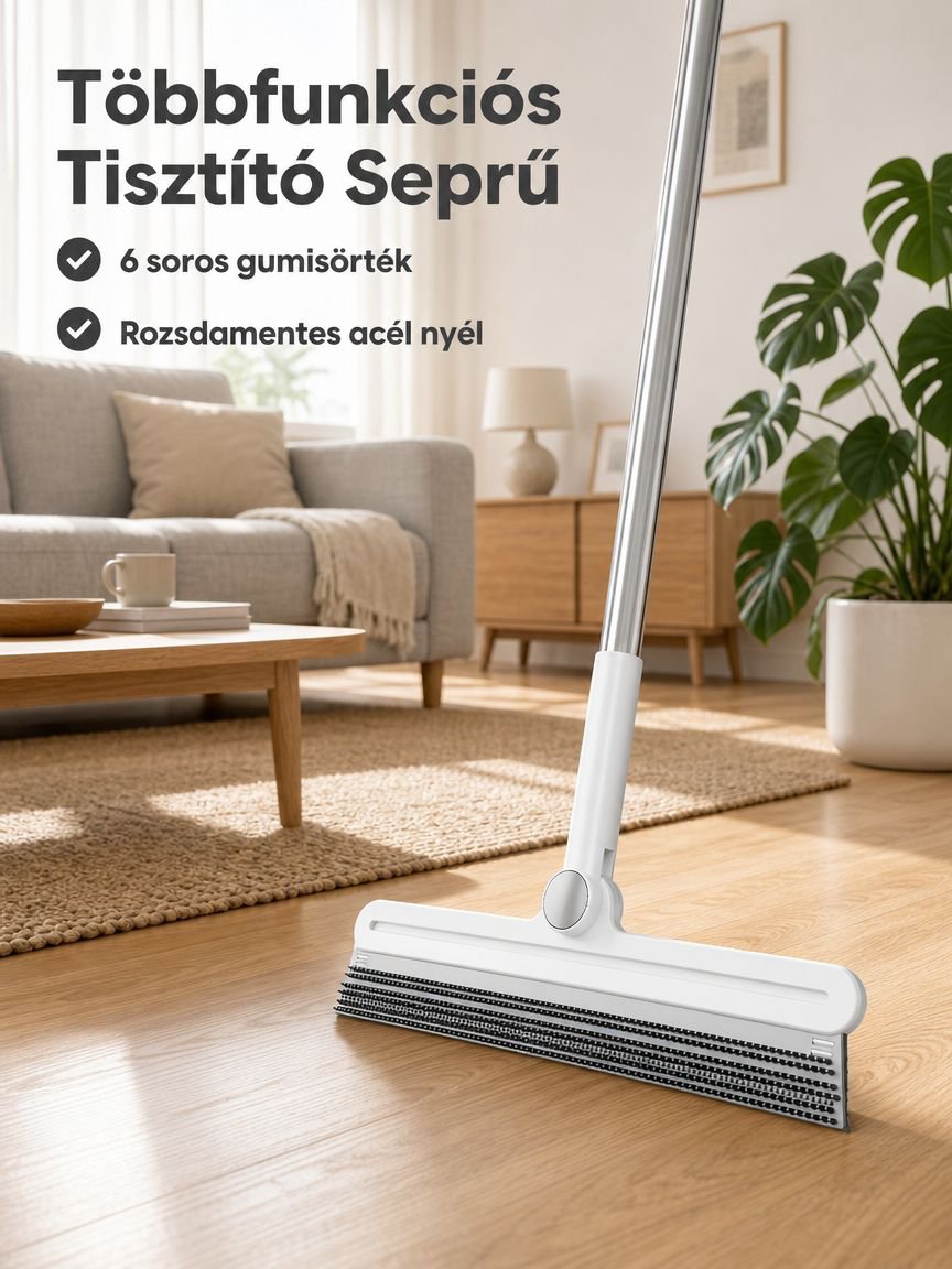  kisállat szőrtisztító kefe hosszú nyéllel, padlótörlő