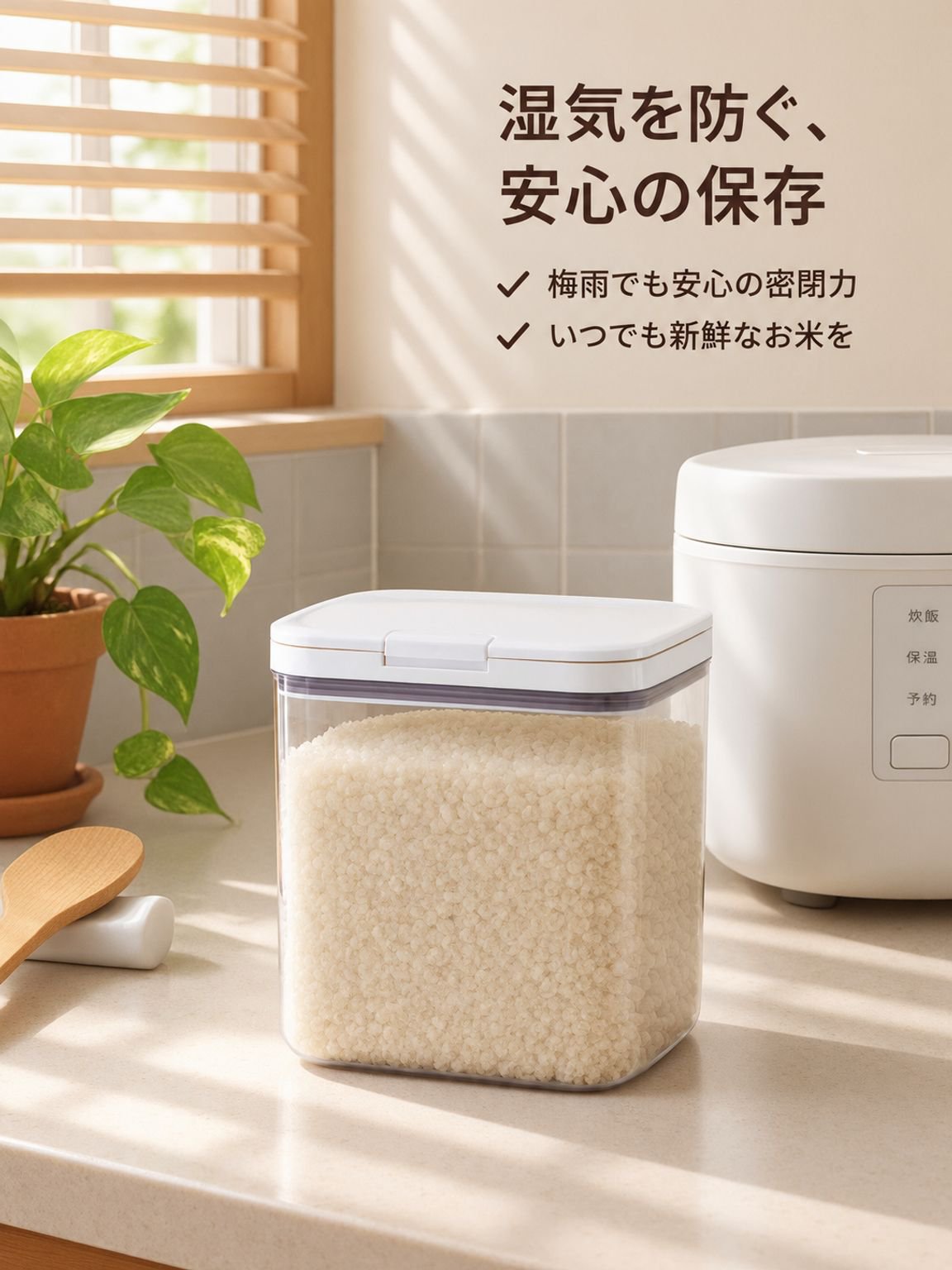 防湿米ストレージジャー
