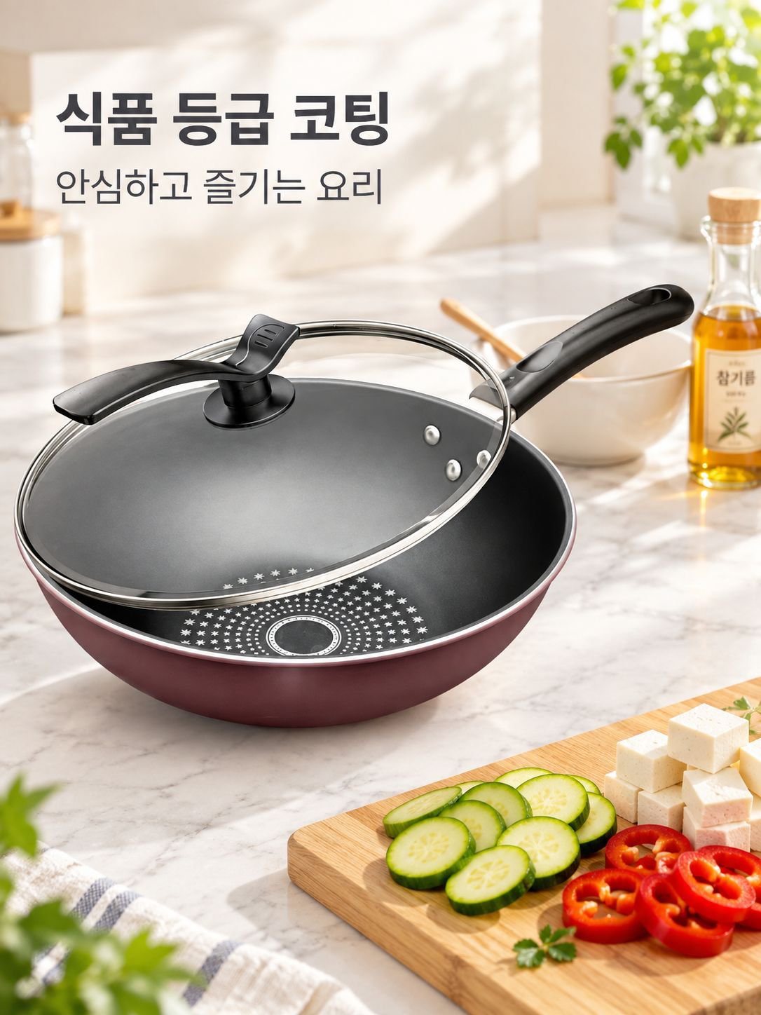 연기 없는 가정용 프라이팬
