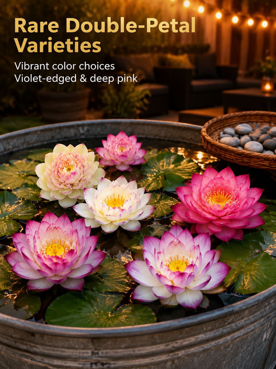 Water lily in a pot