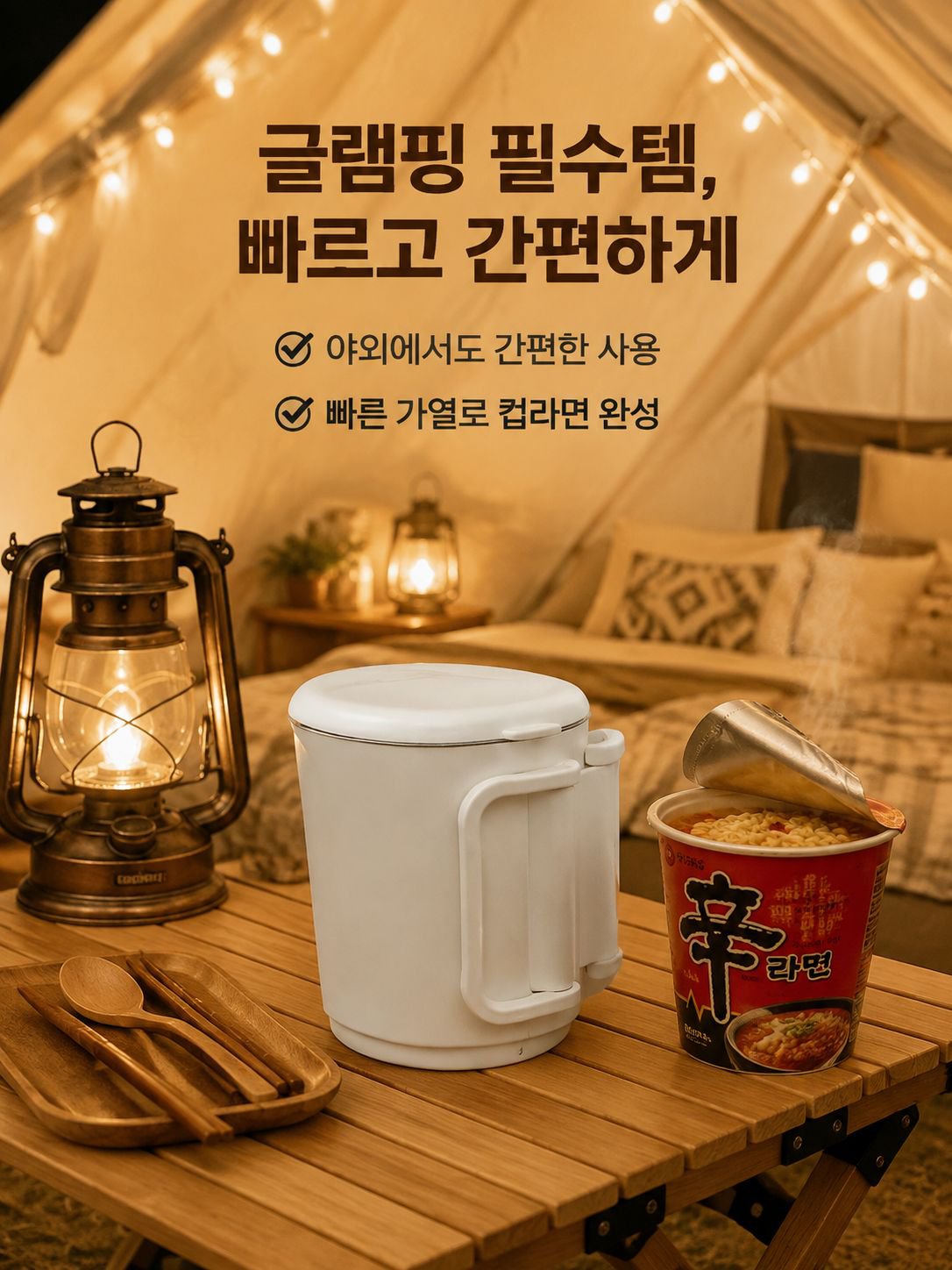 휴대용 접이식 전기 주전자
