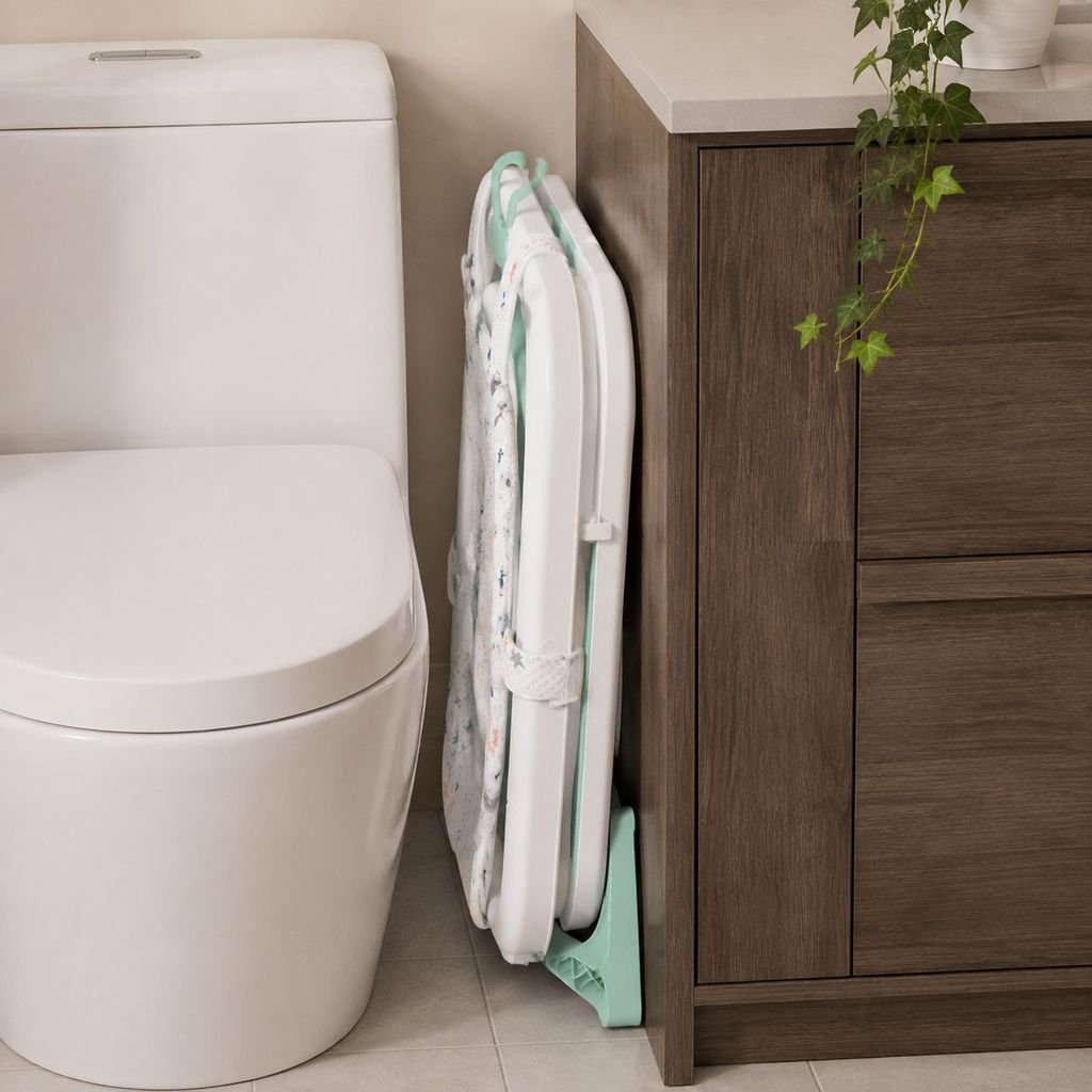 Foldable Baby Bath Tub, Large Infant Bathtub for Home Use