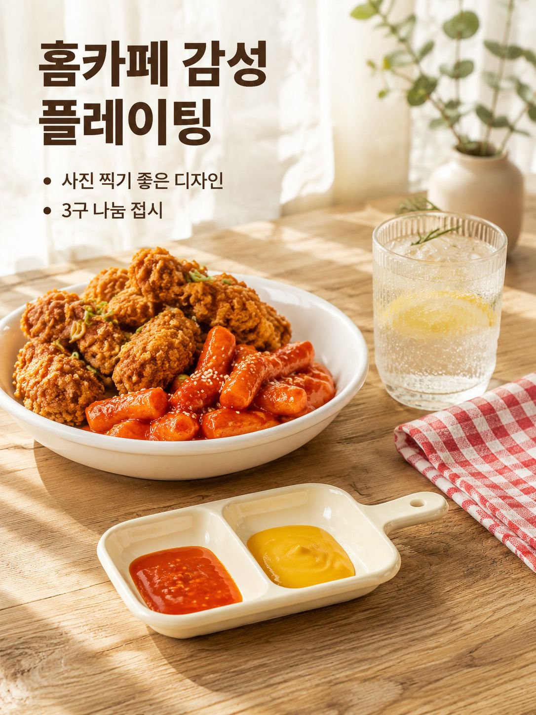 창의적인 미학 소스 플레이트