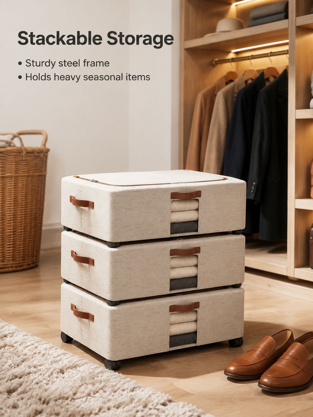Under-Bed Storage Box with Wheels