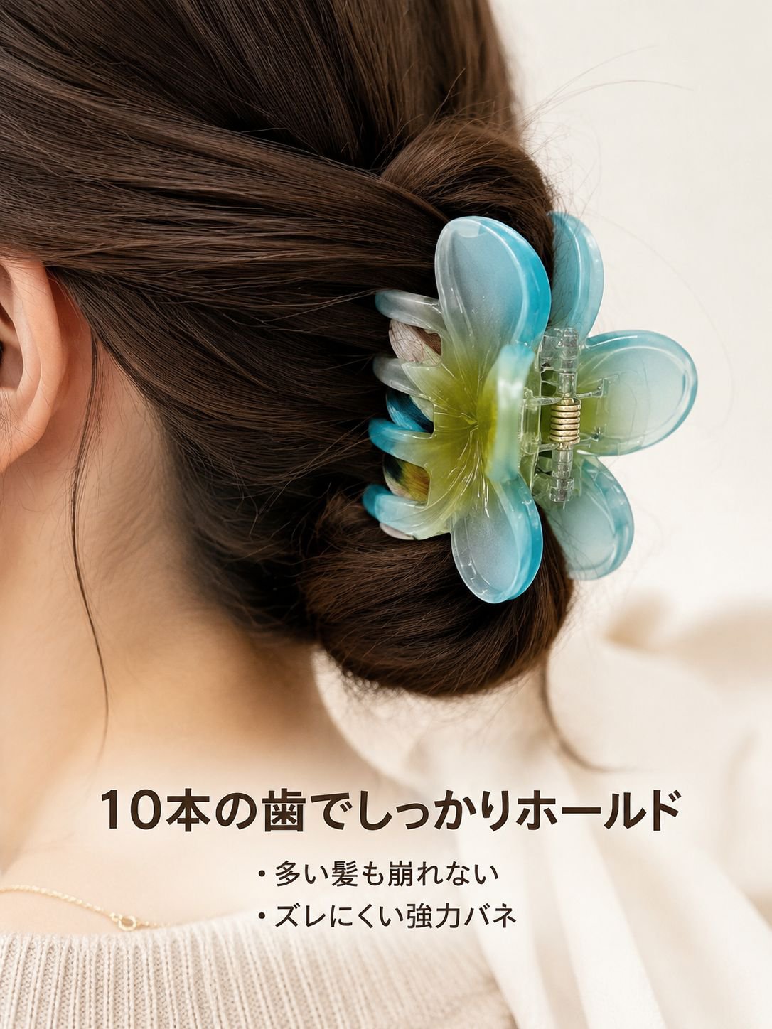 女性向けのカラフルなおしゃれなサメのヘアクリップ