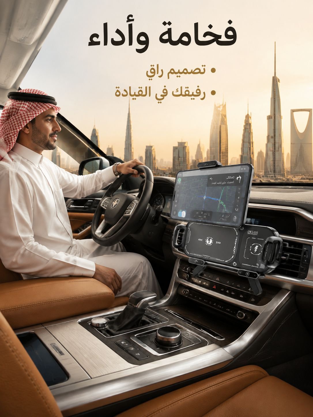 حامل هاتف للسيارة مع قبضة قوية وآمنة