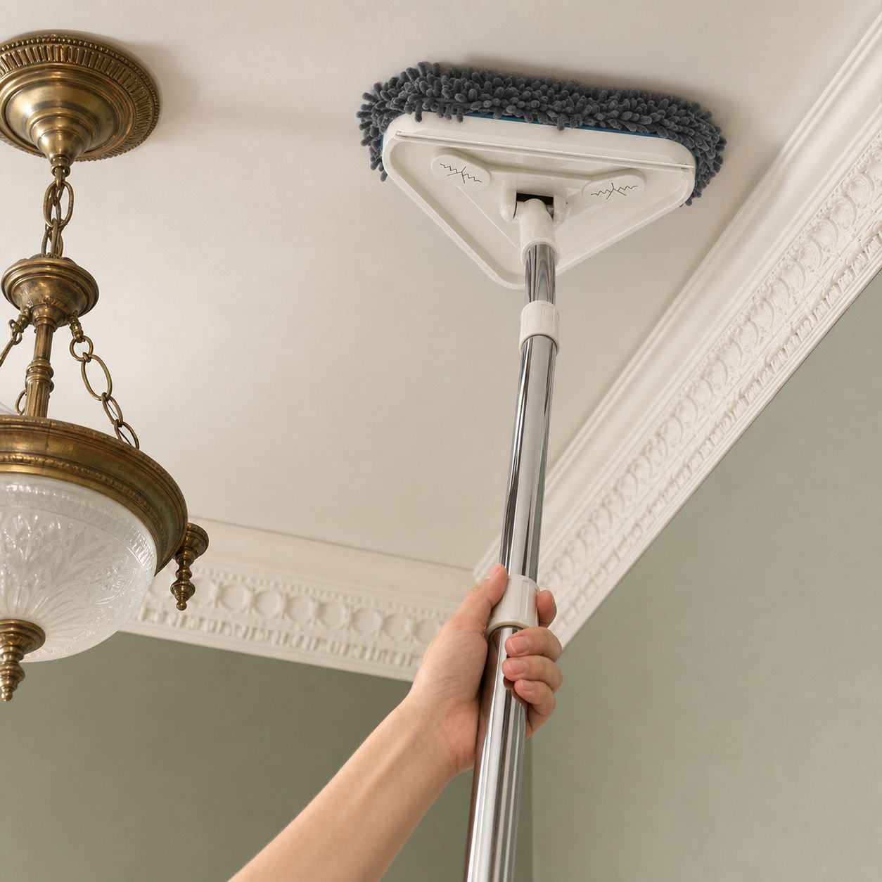 Tile and wall mop cleaner with ergonomic handle