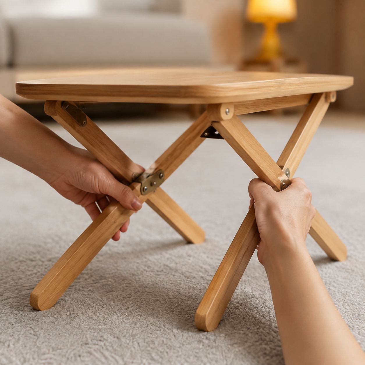 組み立て不要ですぐ使えるテーブル詳細