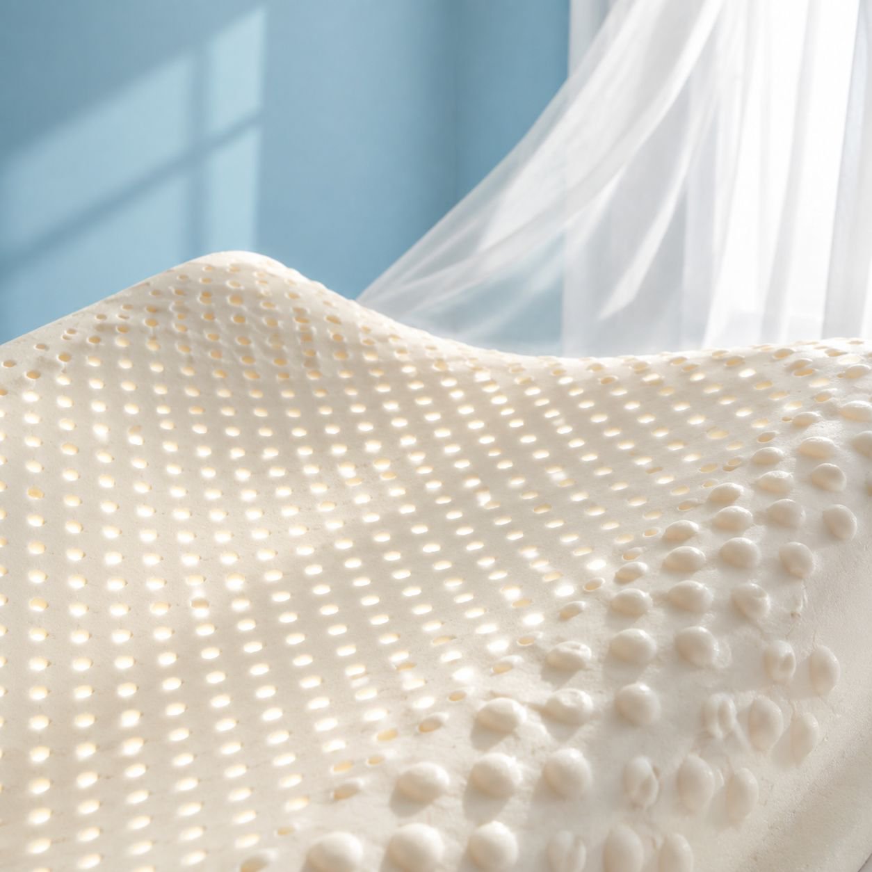 Almohada ortopédica de látex natural para descanso saludable