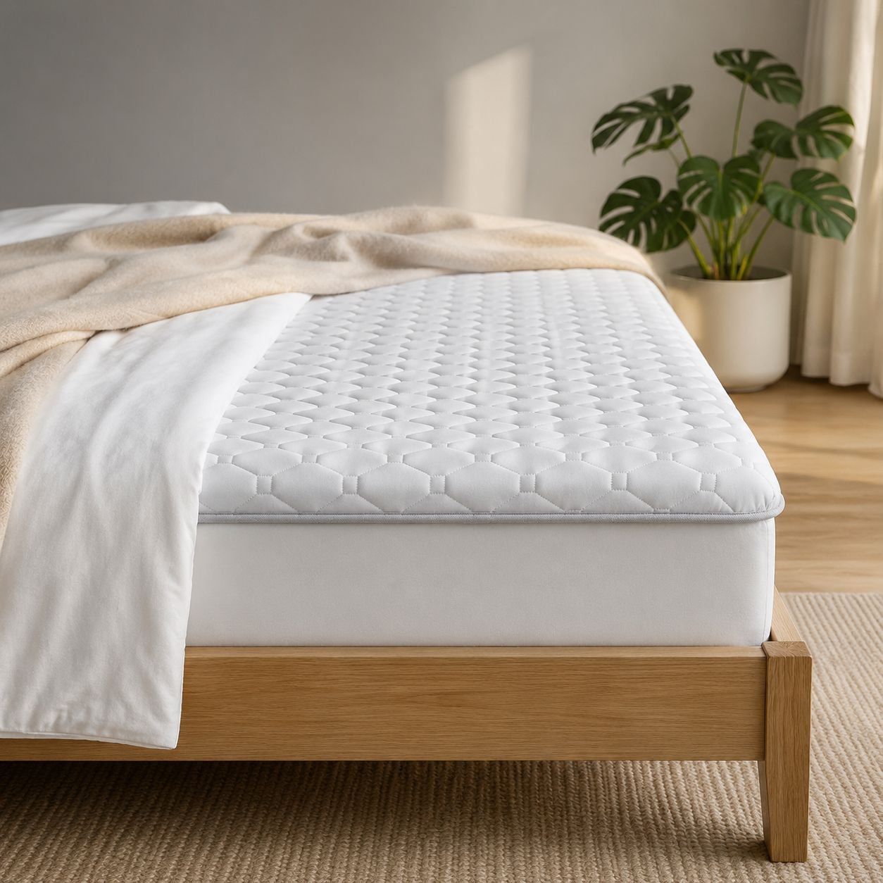Comfort Mattress Set on a modern bed frame