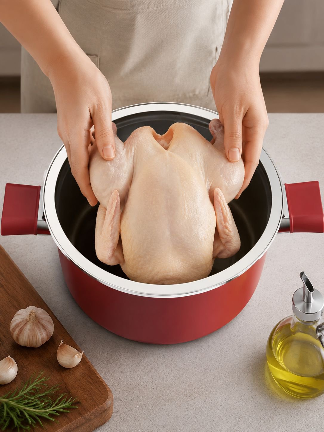 Micro pressure cooker lid with secure locking mechanism